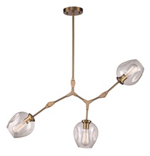 Trans Globe PND-2091 AG - 3LT PENDANT WEB CL GLS-AG